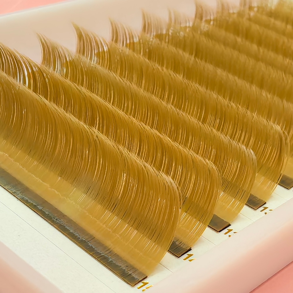 Light Brown Cashmere Volume Lash Trays 0.03 12 rows Eyelash Extension
