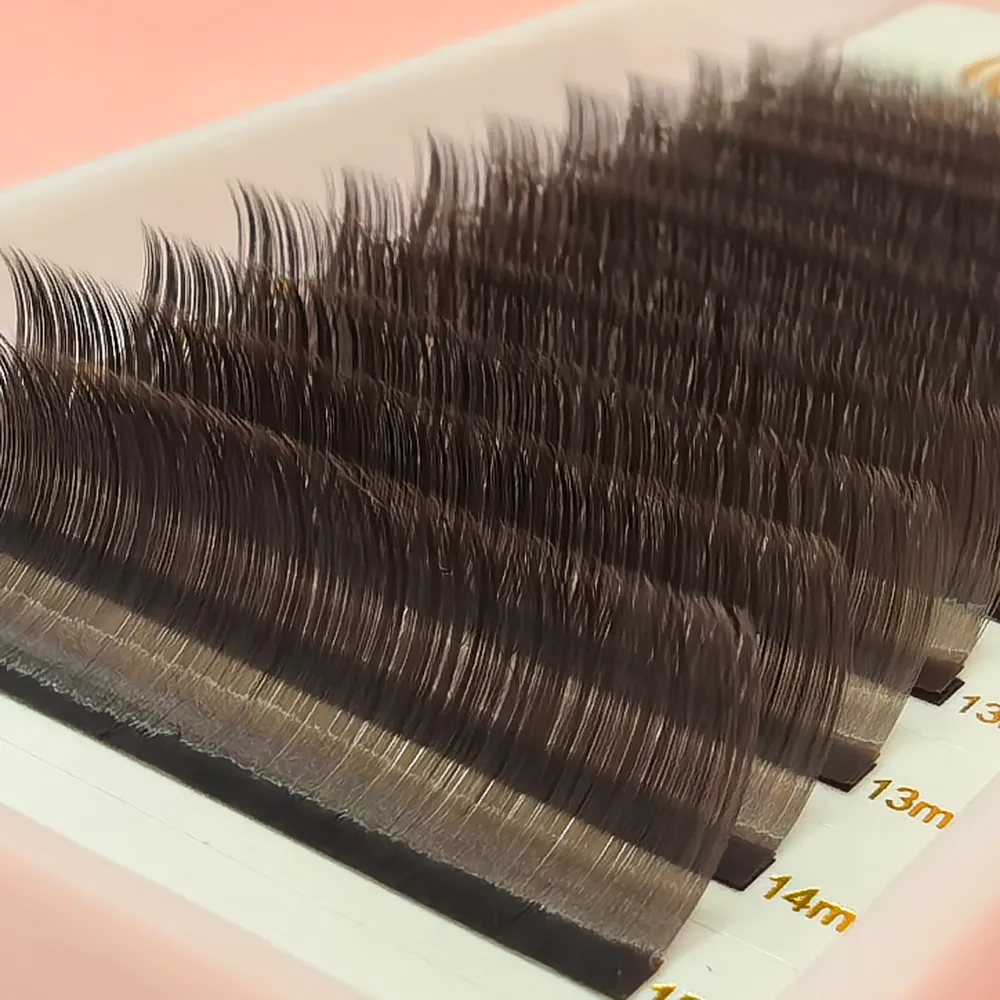 Black Brown Cashmere Volume Lash Trays 0.03 12 rows Eyelash Extension
