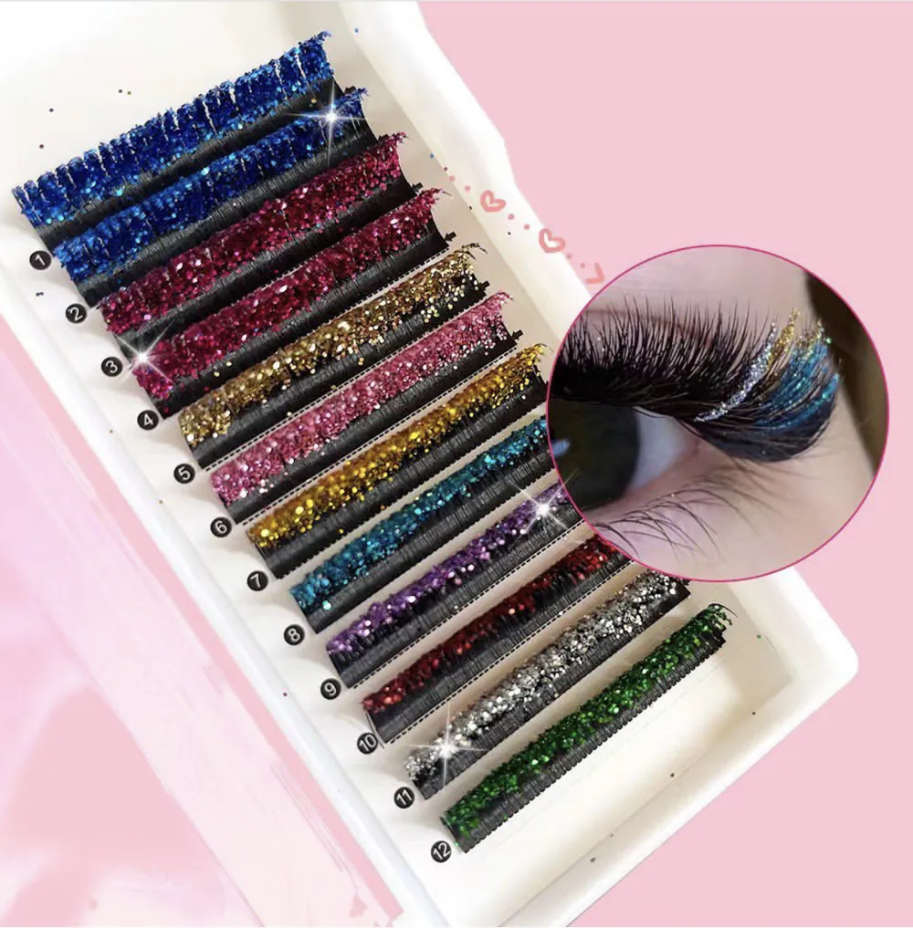 Glitter Lashes – Sparkle, Shine, and Steal the Spotlight 12 rows